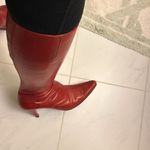 Stuart Weitzman Vintage Red leather boots size 9 handmade gorgeous soles redone Photo 2