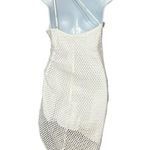 Amanda Uprichard Silva Dress White Ruched Netted Overlay One Shoulder Sexy Small Photo 1