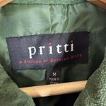 Pritti Suede Jacket Womens Medium Green Genuine Leather Full Zip Classic Lined Photo 4