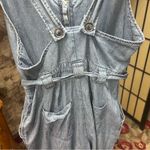 Vanilla Star Jeans Vanilla Star Light Weight Medium Wash Wide Leg Denim Overalls/Jumpsuit: LARGE Photo 3