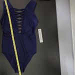 Nicole Miller Navy One-Piece Swimsuit NWT Size 6 Navy Swimwear Photo 9