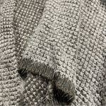 Simply Noelle  Grey & White Soft Popcorn Knitted Pom Pom Poncho One Size EUC Photo 2