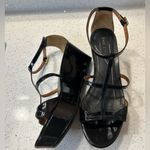 Kate Spade Black Platform Sandals with Glossy Finish Photo 7