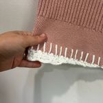 Alp N Rock Taylor Knit Tank Top Size M Pink Ribbed Crochet Detail Preppy Chic Size M Photo 3