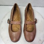Natural Soul Naturalizer Leather Mary Jane Flats Womens 8 Brown Buckle Strap Photo 6