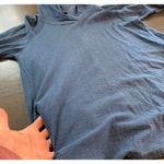 Cut Loose Boho Hoodie Top Women's S Sharkbite Hem Cotton Linen USA Lot of 2 Blue Photo 5