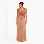 Show Me Your Mumu Nina Maxi Dress In Copper Luxe Satin Photo 3