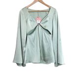 Cult Gaia Alina Top in Jade Green Size XS Long Sleeve Cutouts Blouse NWT Photo 0
