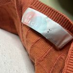 Free People Beach Short & Sweet Orange Knit Mini Dress Button Back, size large Photo 6