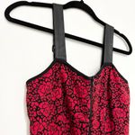 Maeve  printed sweetheart jumpsuit size 10 red knit retro hippie contemporary Photo 2