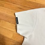 Alphalete  Women's Crop Top Short Sleeve Embroidered Logo Cream Size Small Photo 3