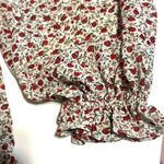 Lulus Love Grows White Floral‎ Print Long Sleeve Tie Neck Romper XS Photo 3