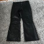 ZARA Faux Leather Black flare Pants Size Xl Photo 0