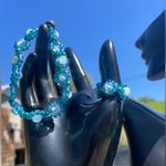 Aquamarine and Opalite jewelry set Photo 2