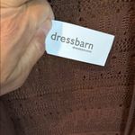 Roz & Ali NWT Brown 3/4 Sleeve Ribbed with Crochet Back Cardigan Size Large Photo 3