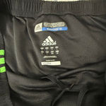 Adidas  black & green lined running shorts - Size L Photo 4