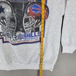 Tultex Vintage Buffalo Bills Dallas Cowboys Super Bowl Crew Neck Sz XL Gray 1993 Helmet Photo 6