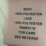 Philosophy Light Ivory Lace Cap Sleeve Pleated Neckline Blouse | Size M White Size M Photo 5