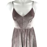 Silence + Noise Purple Velvet Velour Sleeveless Fit & Flare Mini Dress Size XS Photo 0