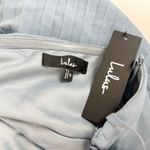 Lulus Jehona Dusty Blue Pleated Tiered Maxi Dress Long Formal A Line Small NWT Photo 9