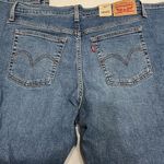 Levi's Wedgie Straight Stretch Denim Jeans 32 x 28 High Rise Cropped Distressed Photo 1