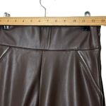 Maniere De Voir Leather & Suede Ribbed Legging In Chocolate Brown Women’s Size 0 Photo 11