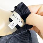 Milly  Black Ruffle Hem Sweater Tank Large Photo 6