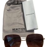Reaction Kenneth Cole Square Sunglasses Rose Gold Tone Brown Gradient Lens Photo 0