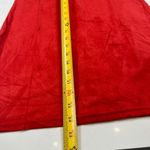 ZARA NWOT T Shirt Mini Dress S Womens Red Faux Suede Back Zipper Short Sleeve Photo 4