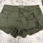 Billabong Green Distressed Jean Shorts NWOT Photo 5
