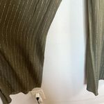 Forever 21 NWT Tube Jumpsuit High Waisted Pants Olive Gold Pinstripe sz M Photo 3