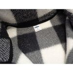 Old Navy women's medium black/white checkered plush 1/2 zip pullover Photo 3