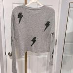Rails  Perci Lightning Bolt Trendy Crewneck Wool Blend Sweater Medium Gray $165 Photo 4