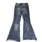 REWASH Distressed Frayed Flare Leg Jeans Photo 2
