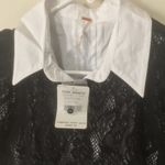 Free People  size XS lace overlay long sleeve tunic PRINCESS collared shirt dress Photo 2