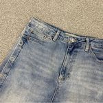 Topshop Moto Snap Leg High Rise Jeans Blue 32 Cropped Raw Hem Grunge Photo 6