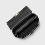 Michael Kors Lita Black Leather Medium Shoulder Crossbody Bag Satchel Handbag Photo 1