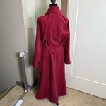 L.L. Bean Women Winter Fleece Robe Tie Front Heavyweight Deep Rosewood Pink Red Size M Photo 4
