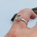 Natural Herkimer Diamond Sterling Silver Ring Size 6 Silver Photo 7