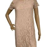 Juicy Couture Dusty Rose Cream Lace Lined Mini Dress Size XS Photo 0