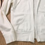 SO  Women's White Hoodie Jacket Cotton Soft White Light Peach Size Xs/Small Photo 4