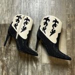 INC International Concepts Black and Cream Heeled Boots Size 7.5 Photo 10