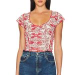 Free People NWT  Oh My Baby Tee Cottagecore Floral Top Size S Photo 0