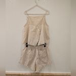 Linen Lux  2 Piece Tank Shorts Beige Size M NWT Photo 1