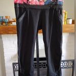 Lululemon Chase Me Crop Black Secret Garden Leggings Photo 0