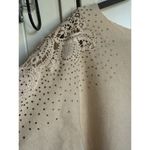Siren Lily Womens Sweater Sz 3X Lace Detail Sleeves NEW Bling Cut Outs Cream Photo 3