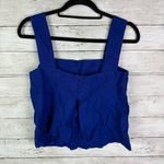 Madewell Curved Neck Shell Tank Bright Sapphire Size 00 Photo 4