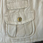 Chico's  Adrena Jacket Small NWT Beige Linen Blend Zip Up Utility Cottagecore Photo 3