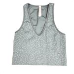 Athleta Cheetah Print cropped V Tank Top Sz S Workout Running Pilates Barre Photo 1