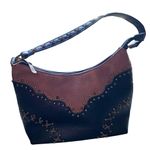 Justin Boots Justin Western Conceal Carry Embroidered Studded Tote Bag Purse Black/Chestnut Photo 14